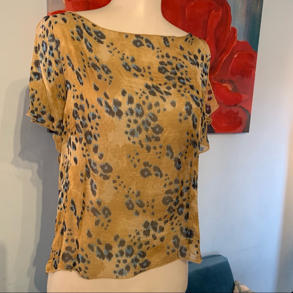 Ungaro Fever Womens 100% Silk Blouse Size 8 M Medium